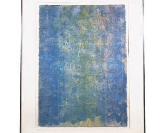 "Artist Highlight" | Sam Gilliam (American, 1933-2022) Painting - Abstract Expressionism | Abstract expressionism painting.
Painting
Framed (silver) and matted (white)
Signed by artist (bottom right): "Sam Gilliam"
Titled by artist: N/A
Numbered by artist: "51/67" - h. 32.25 x w. 25 in (Frame)