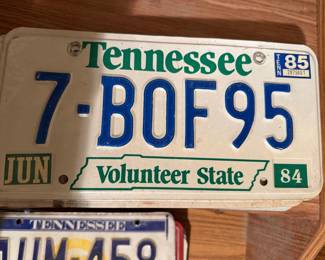 Tennessee license plates