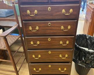 Mahogany lingerie chest by Hinkle Harris.