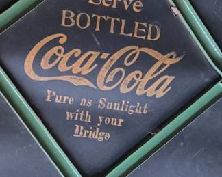 1920's Coca Cola card table.  Underneath of table