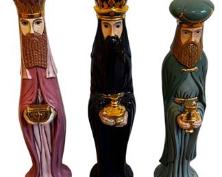 3 Ceramic Wise Men Decor