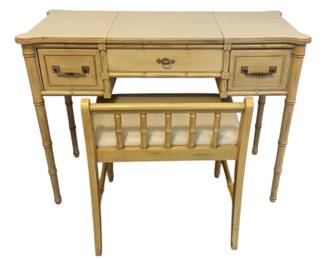 Bali Hai Faux Bamboo Desk Stool