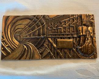 Bronze medal for the Budapest Subway / Metro, Art deco, 1920's / 30's. 