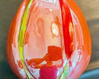 Zsolnay eosin Studio tulip vase, artist signed.  