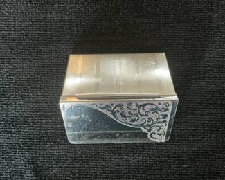 Silver art deco box. 