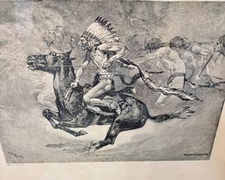 Fredric Remington Limited Edition Series Numbered Framed Wall Art.