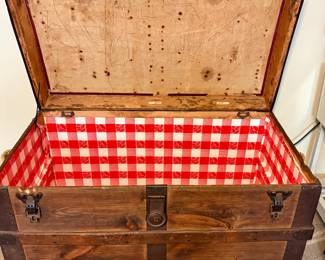 Vintage Wood Storage Chest.