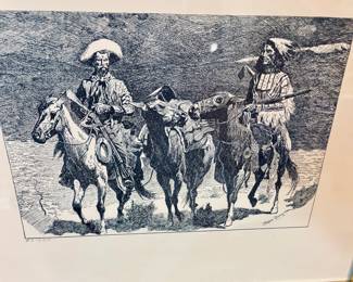 Fredric Remington Limited Edition Series Numbered Framed Wall Art.
