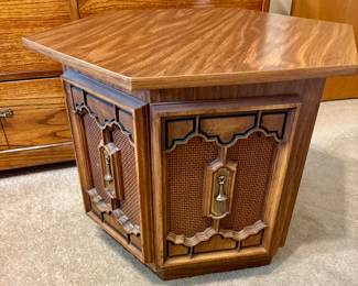 Vintage Mid Century Hexagon End Table.