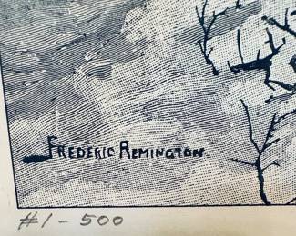 Fredric Remington Limited Edition Series Numbered Framed Wall Art.