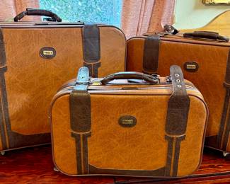Vintage Tomex Leather Luggage.