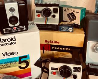 Vintage Polaroid and Kodak Cameras and Gear.