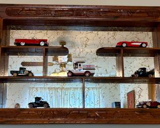 Wood Frame Display Wall Mirror.