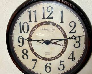 Better Homes & Gardens 20" Bronze Round Indoor Analog Calendar Wall Clock with Arabic Numbers