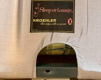 Vintage Mid Century Kroehler Sleep or Lounge Sleeper Sofa Hide a Bed.