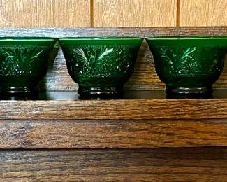 Anchor Hocking Emerald Green Custard Bowls.