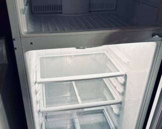 White GE Top-Freezer Refrigerator
