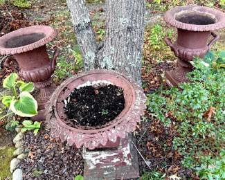 3 Cement Urns