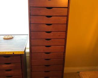 Craft room cabinet drawers 