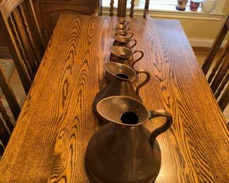 English copper haystack beehive graduated measures pitchers 