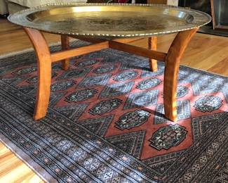 Mid-century brass coffee table boho 