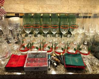 Christmas glassware