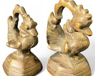 Pair of Antique Burmese Bronze Opium Weights