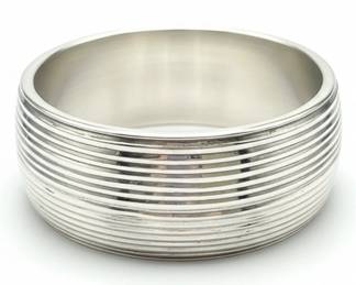 Milor Italy 14k White Gold Bangle Bracelet