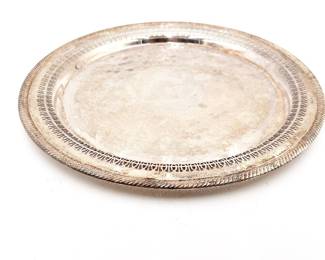 Vintage Wm. Rogers Silverplate Pierced Round Serving Tray