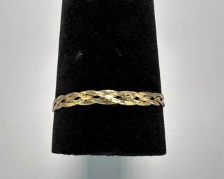 Gold Vermeil Woven Chain Bracelet w/ Clasp