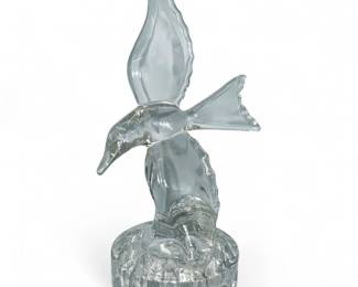 Vintage Cambridge Glass Company Seagull Flower Frog