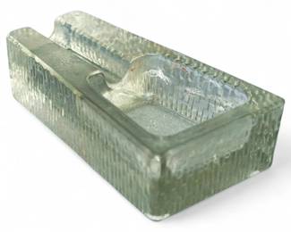 Vintage Solid Glass Cigar Ashtray