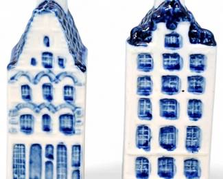 Vintage Bosman Company Model 9192 Delfts Blue Salt And Pepper Shaker Set