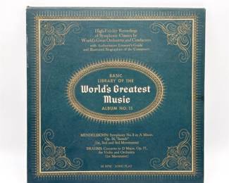 "Basic Library of the World's Greatest Music" Album No. 15 Vinyl Record