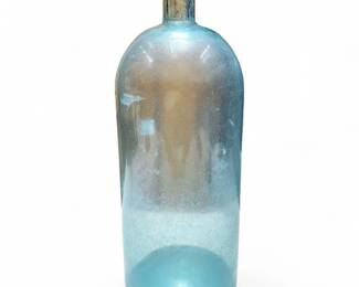 Antique Light Blue Glass Apothecary Bottle