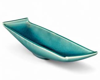 Mid Century Modern Robin's Egg Blue Rectangular Dish