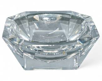 Heavy Octagonal Crystal Ashtray