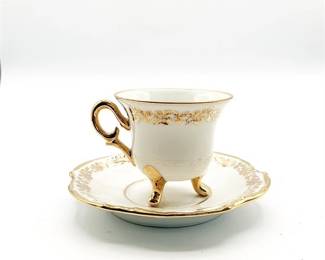 Vintage Limoges F.&F. France Porcelain Cup & Saucer Set