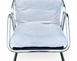 Arcadia Tubular Chrome Sling Chair by Jerry Johnson for Landes