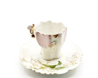 Antique Alfred Klingenberg Limoges France Porcelain Cup & Saucer