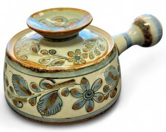 Tonala Ken Edwards Hand-Painted Ceramic Casserole