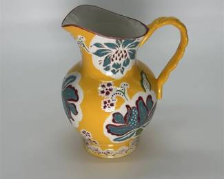 Gracie China Dutch Wax Hand-Painted Ceramic Pitcher