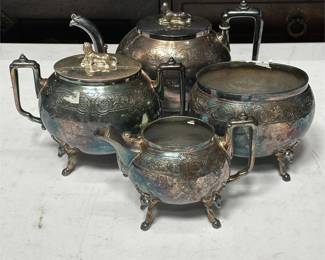 Simpson Hall Miller & Co. Silverplate 4-Piece Tea Set