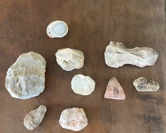 Native American tools, and trilobite