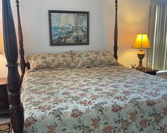 king bed and mattress $450.  make the post short or tall