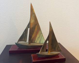 brass sailboats