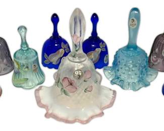 007 Fenton Glass Bells w Original Stickers