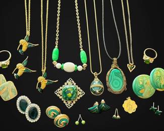Green Gold Costume Jewelry