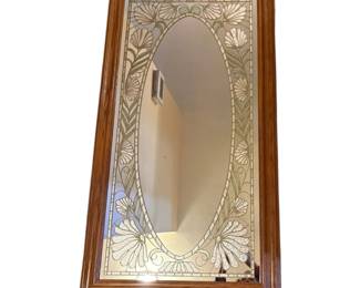 Wall Mirror With Decorative Inlay