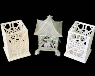 Antique Cast Iron Lantern Candle Holder More